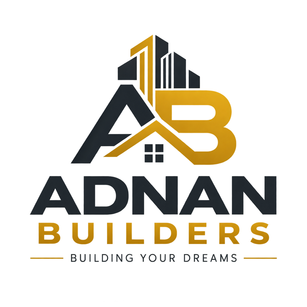 Adnan Builders construction company logo