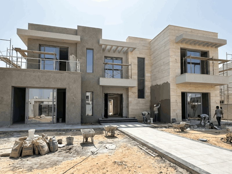 Residential house construction project